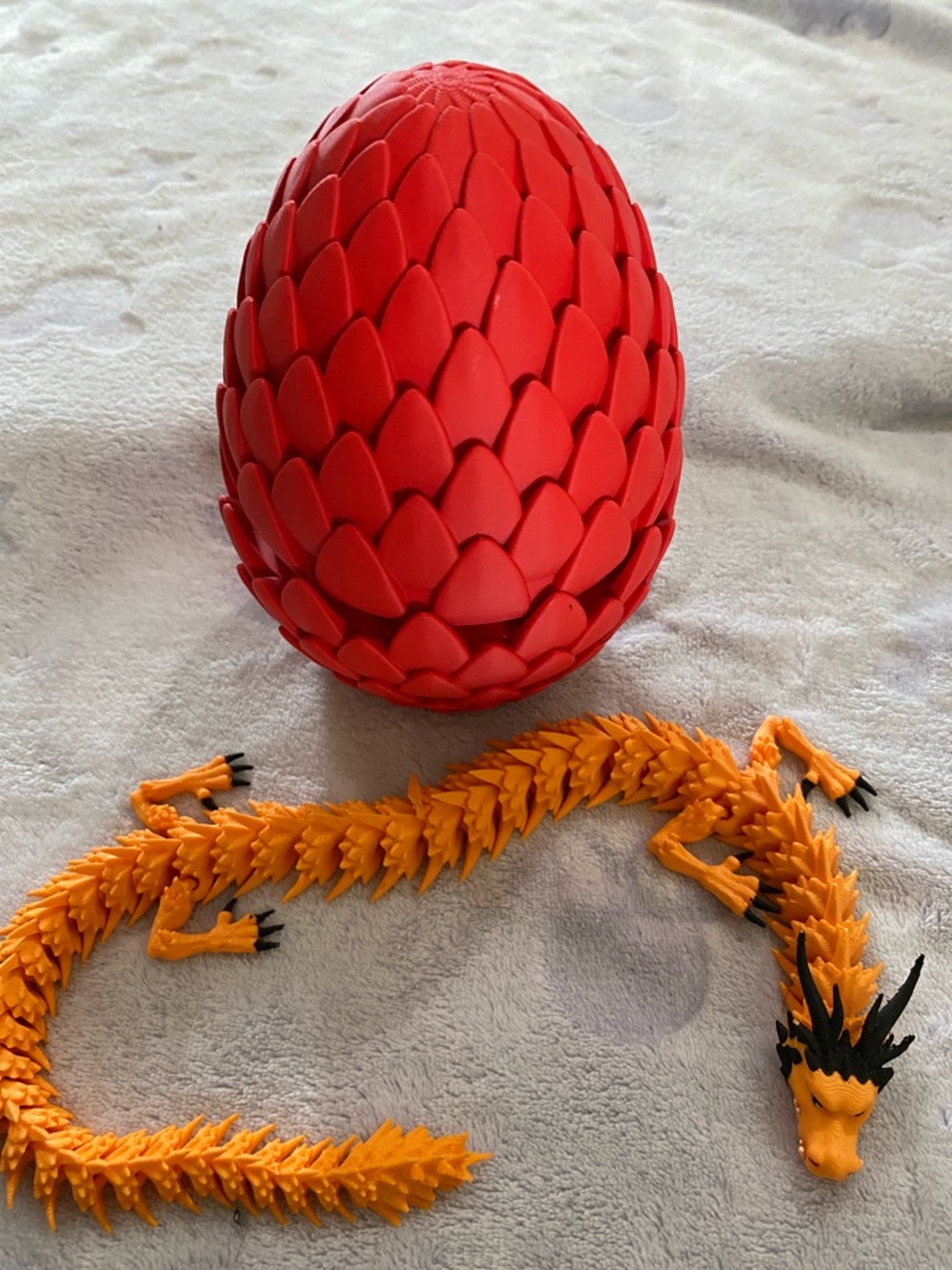 Red Dragon Egg Toy with Orange Dragon Figure - Kids Toys